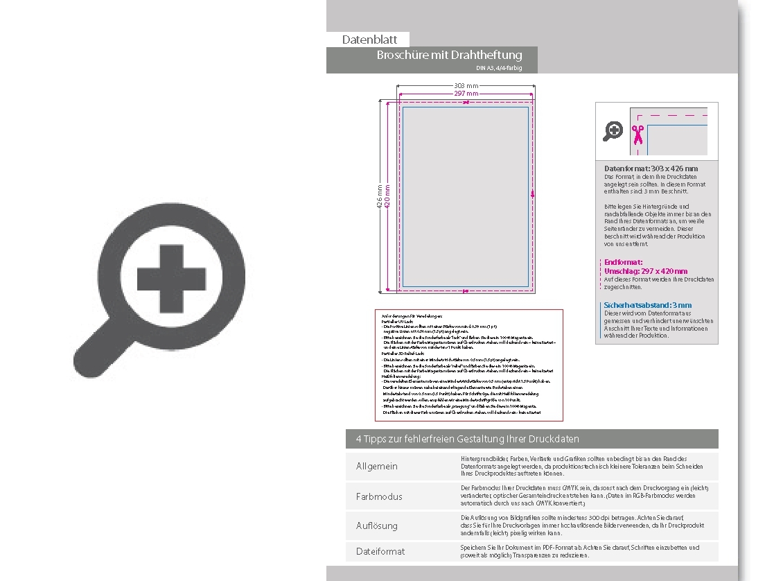 Product Bild brosch__re_mit_drahtheftung__endformat_din_a3__8-seitig